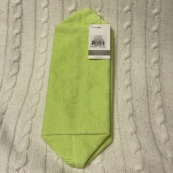 BNWT MUD PIE TERRYCLOTH LIME PATCH POUCH “STUFF” COSMETIC OR TRAVEL BAG - Picture 6 of 7